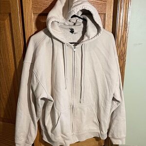 Divided Cream Zip-Up Hoodie